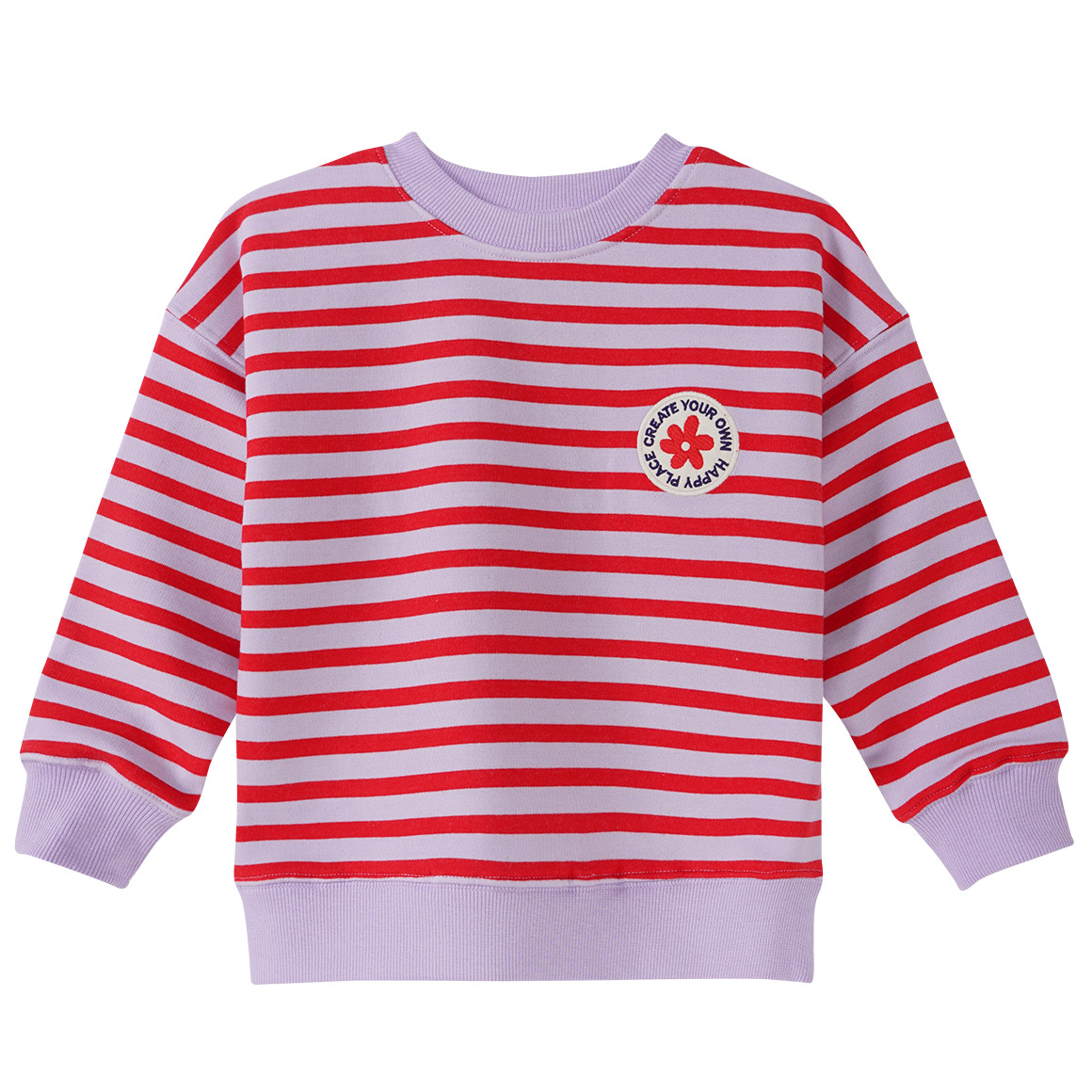 Mädchen Sweatshirt mit Streifen