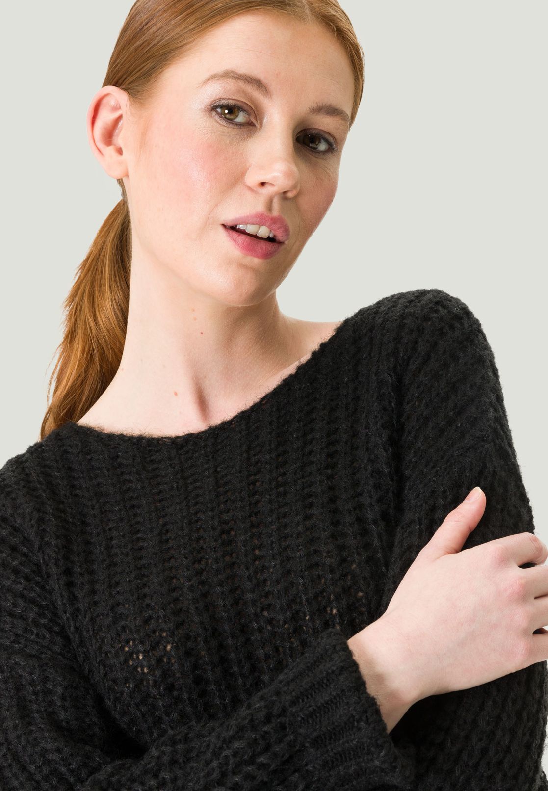 Strickpullover mit Rundhalssausschnitt