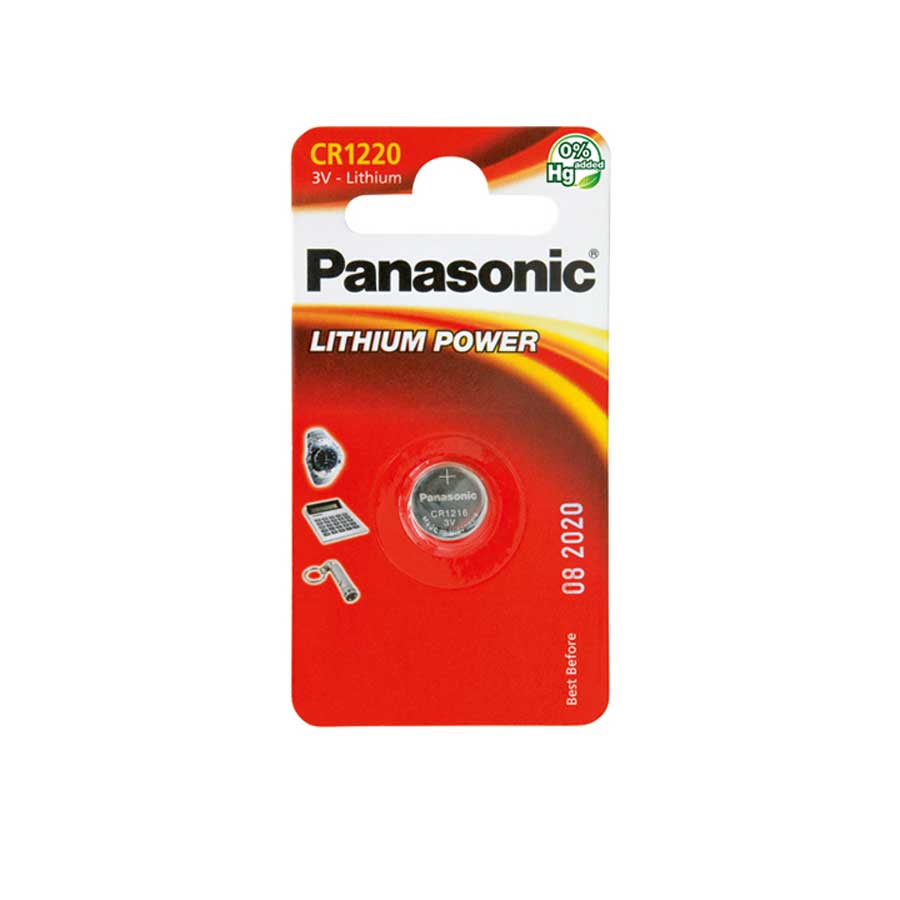 Panasonic Lithium Power Knopfzelle CR1220EL/1BP, 3 V, 1 Stück - ATU