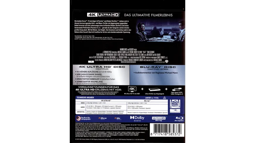 Heat   (4K Ultra HD) (+ Blu-ray 2D)