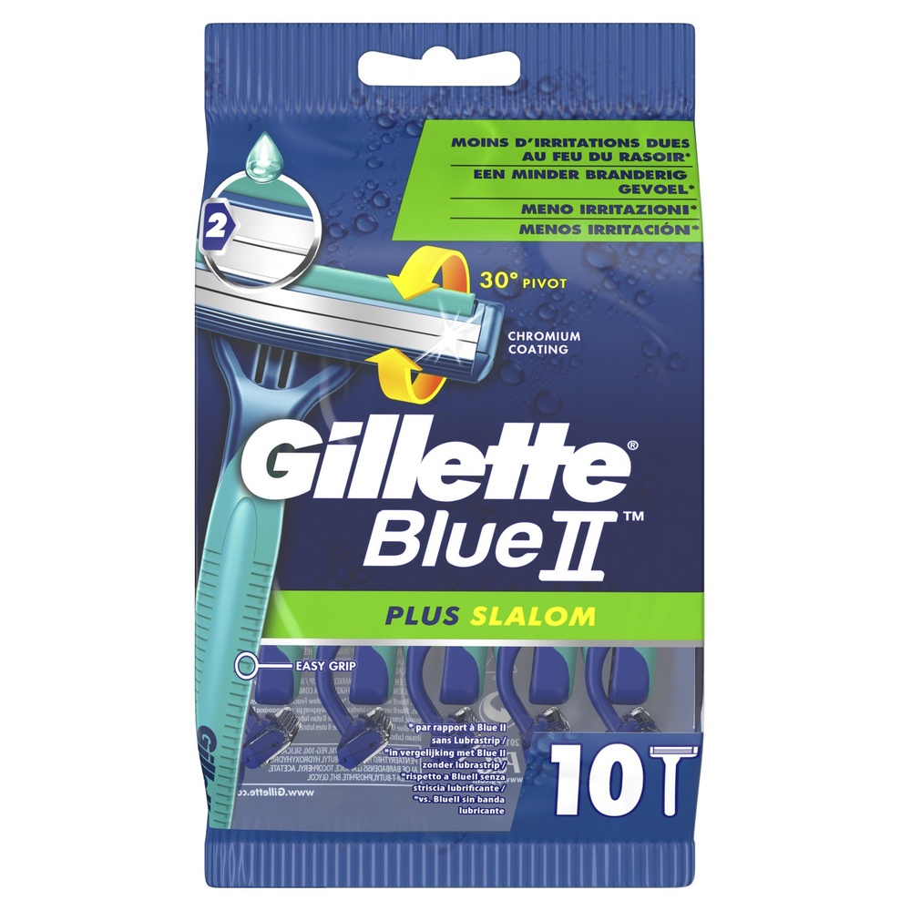 gillette Gillette Blue II Slalom Rasoirs Jetables x 10 Rasoirs Jetables