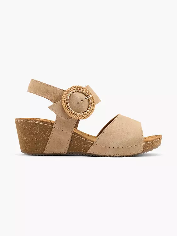 5th Avenue Leder Keilsandalette