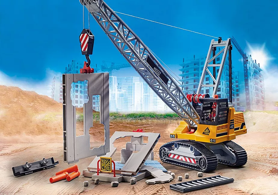 Seilbagger mit Bauteil