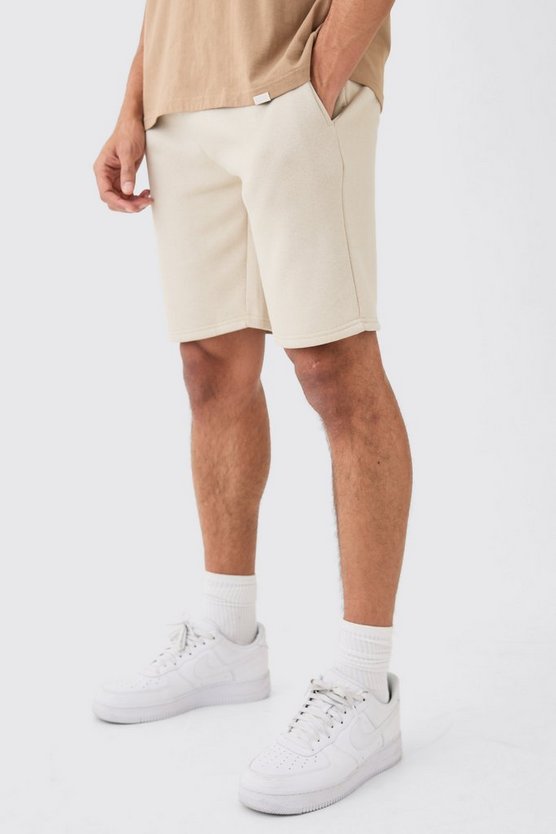 Lockere mittellange Basic Shorts