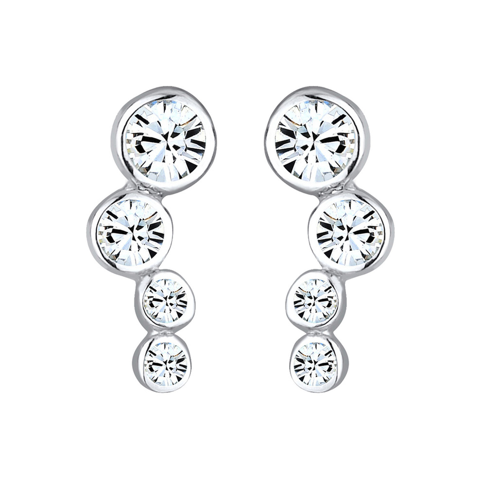 Elli Elli Boucles d'Oreilles Cercle Rond Boucles d'oreilles Femme - (925/1000) Argent  Boucles d'oreilles