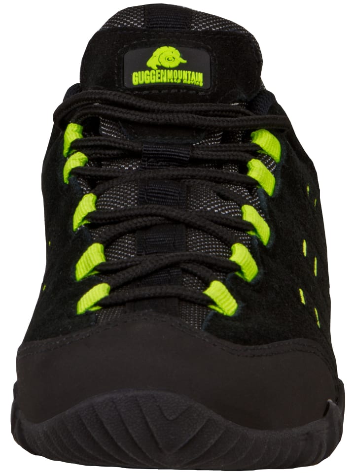 GUGGEN MOUNTAIN Wanderschuhe Uni in Schwarz-Grün günstig kaufen