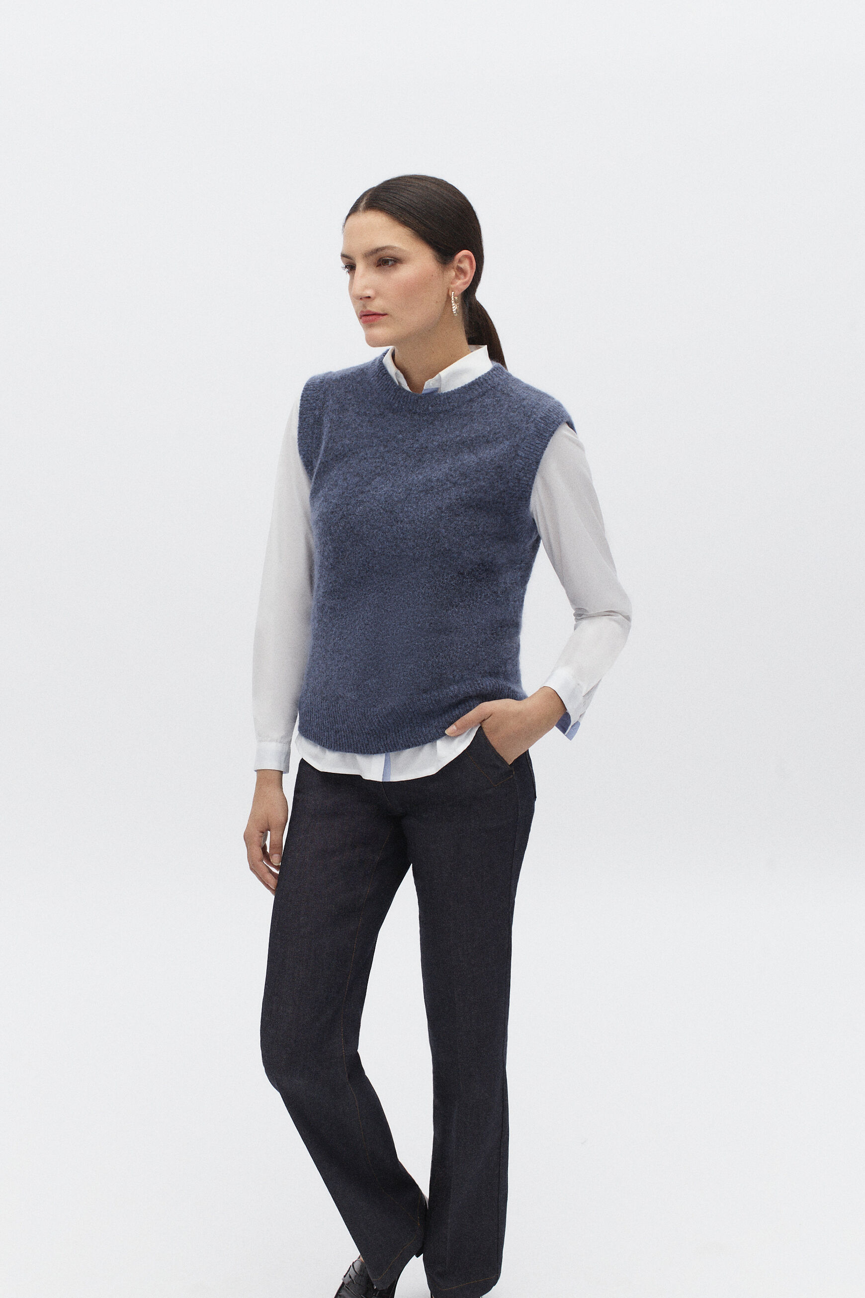 pull boris denim double stone femme
