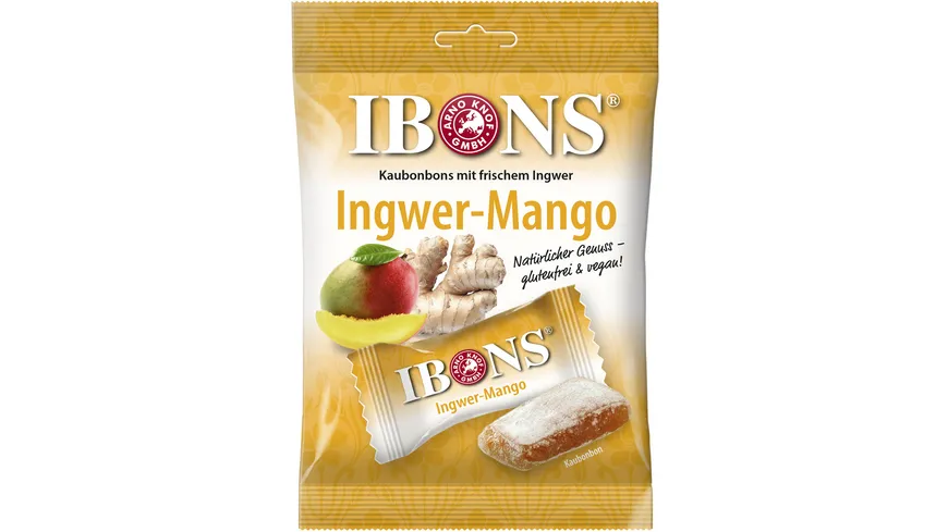 IBONS Ingwer-Mango Kaubonbons 92 g