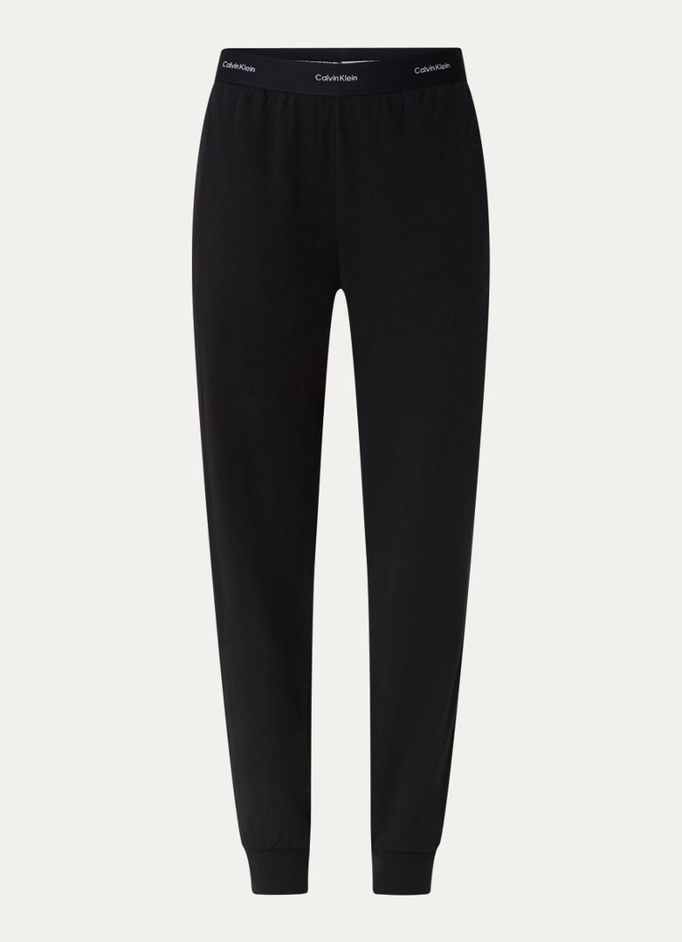 Pantaloni de trening Calvin Klein, slim fit, cu talie medie și bandă cu logo.