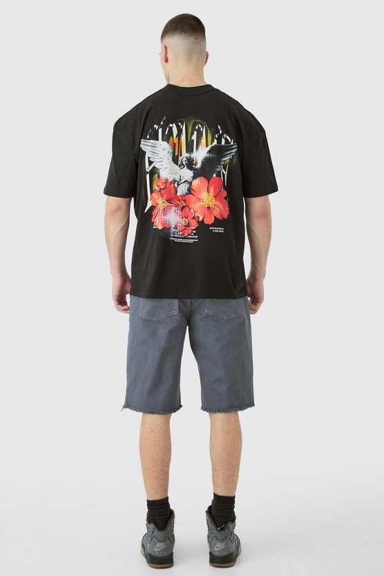 Tall lockere Twill Cargo-Shorts