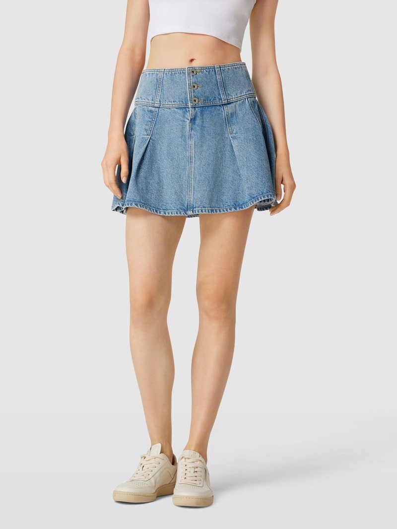 Minirock mit Knopfleiste in jeans