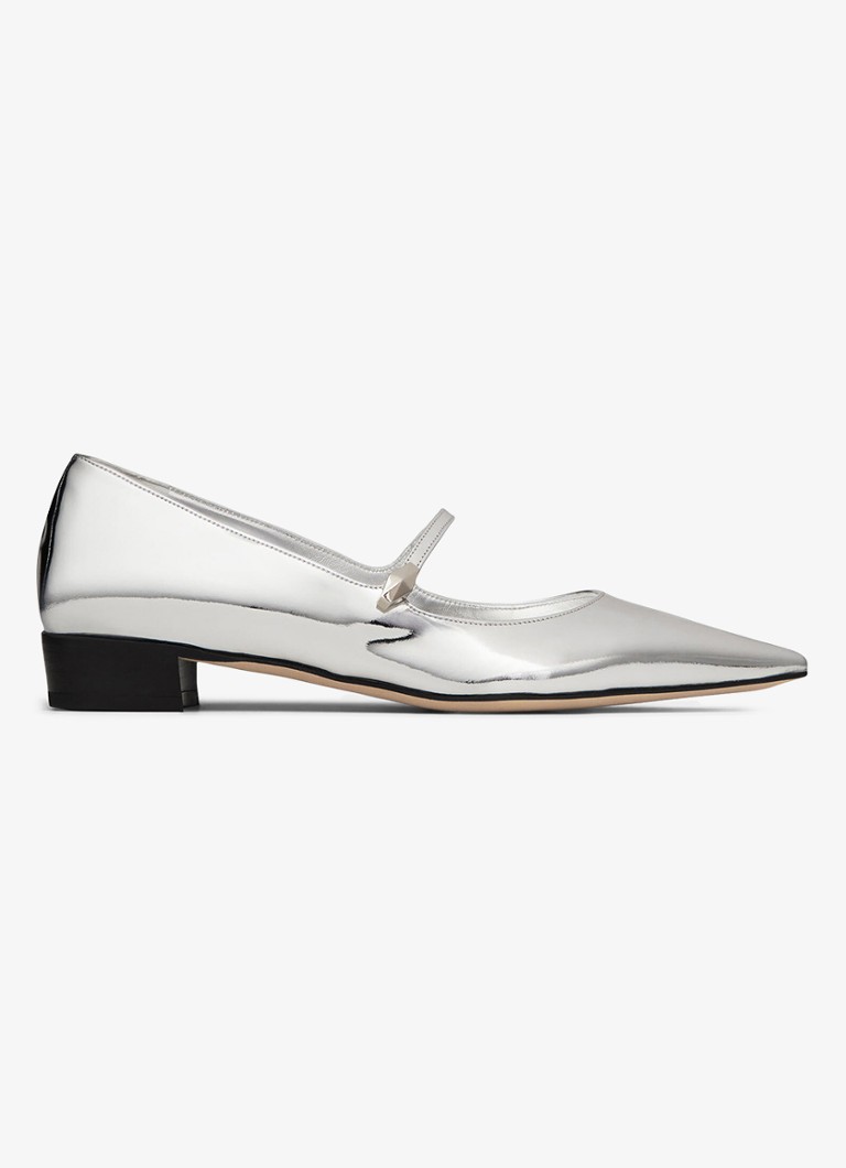 Jimmy Choo Carolyn Flat -balettikengät metallinhohtoisella viimeistelyllä