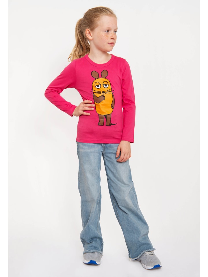Logoshirt Langarmshirt Die Sendung mit der Maus - Die Maus in pink günstig kaufen