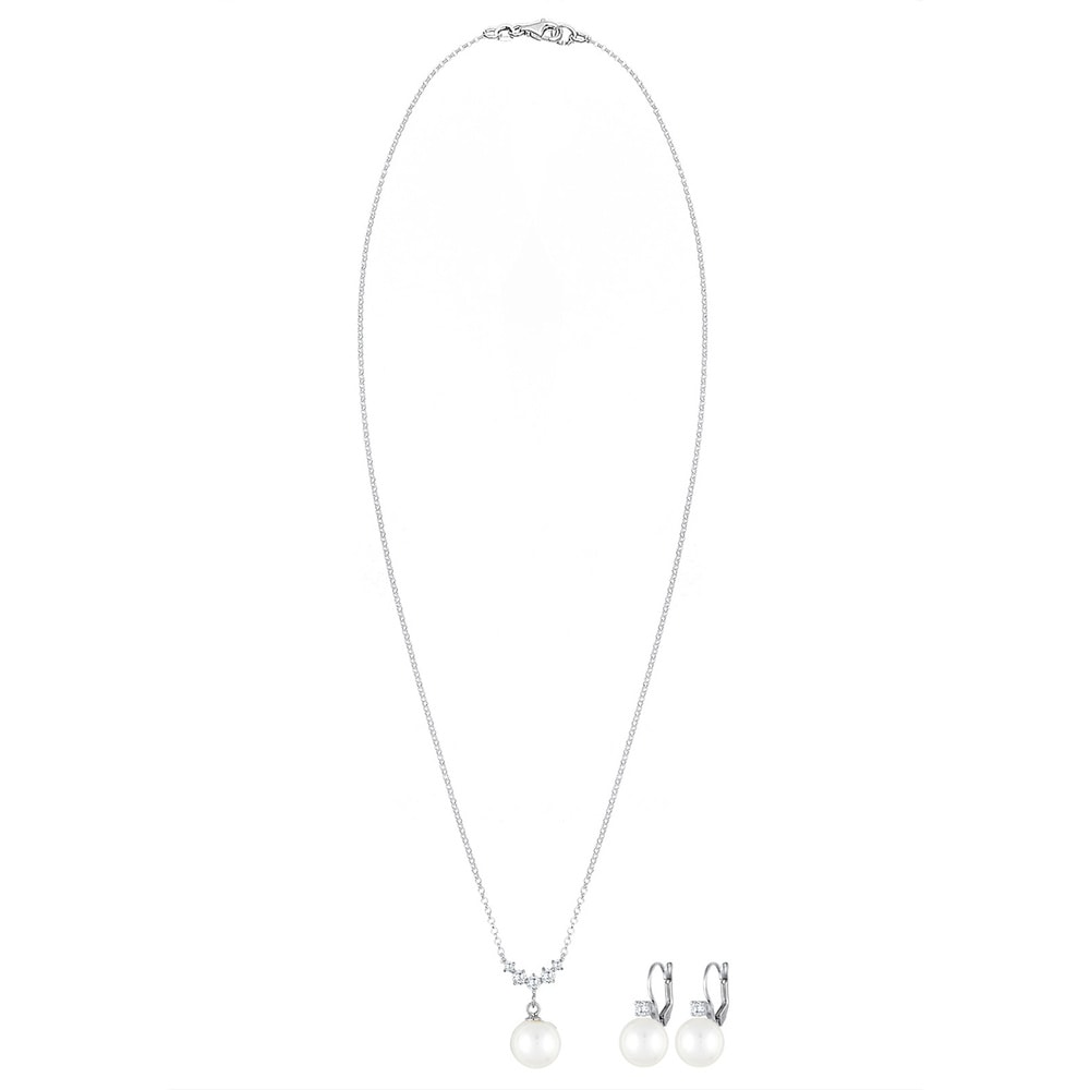 Elli Elli Ensemble de Bijoux Femme Pendentif Classique avec des Cristaux de Zircone Cu Bijoux