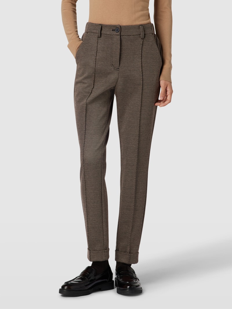 Hose mit Beinumschlag in taupe