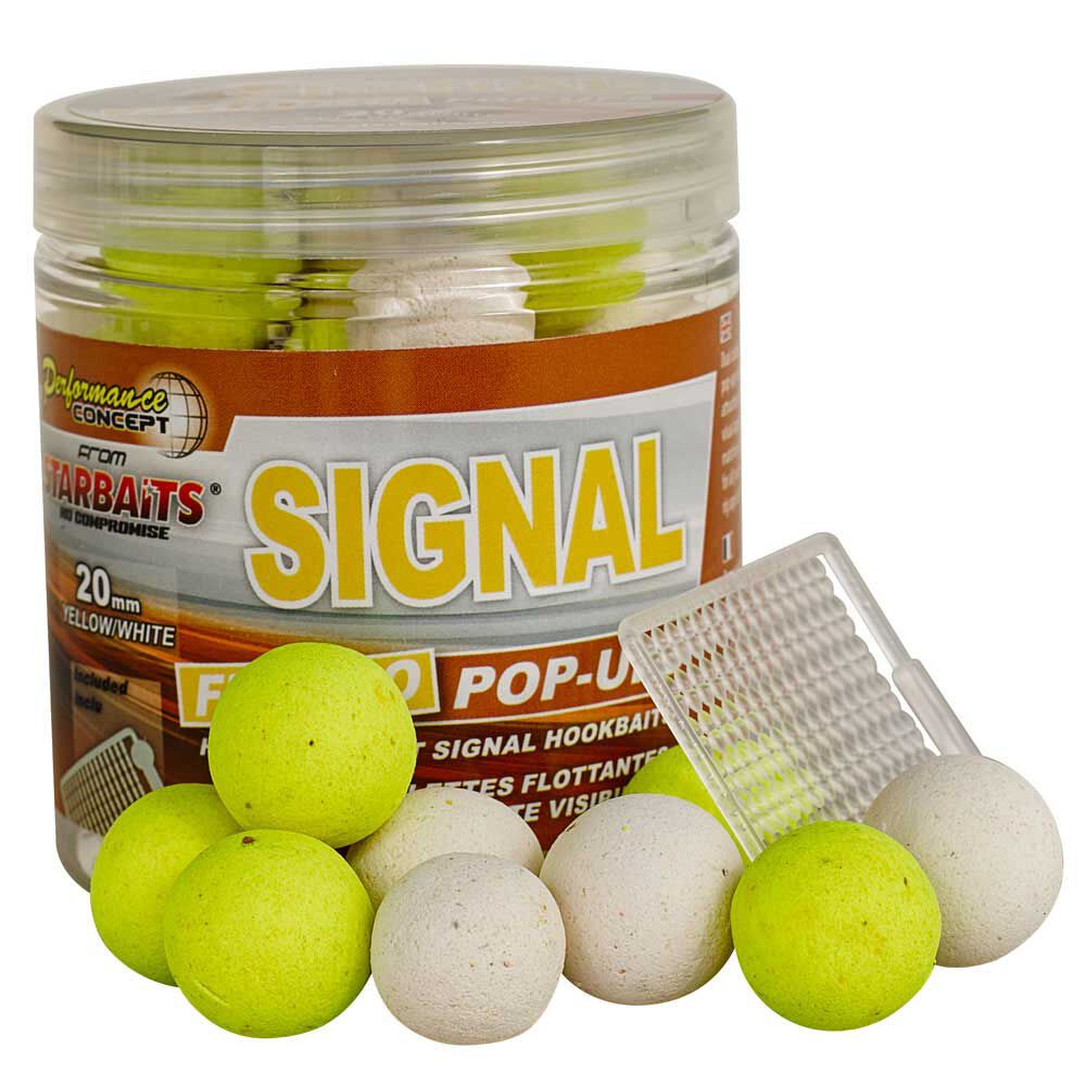 Drijvende karperboilies, performance concept, fluorescerend signaal, pop-up