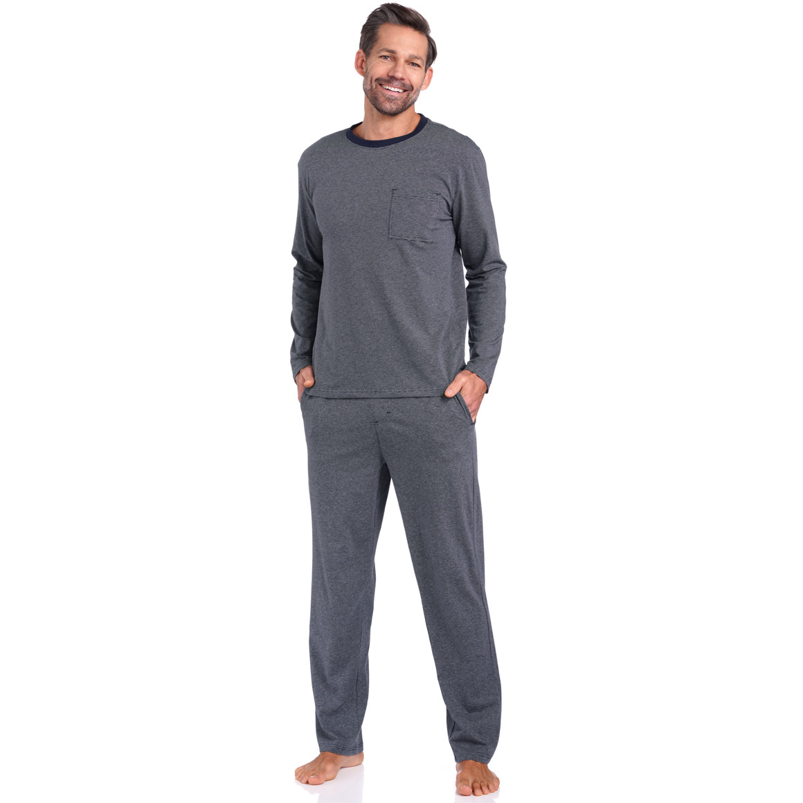 Herren Schlafanzug im Streifen-Look