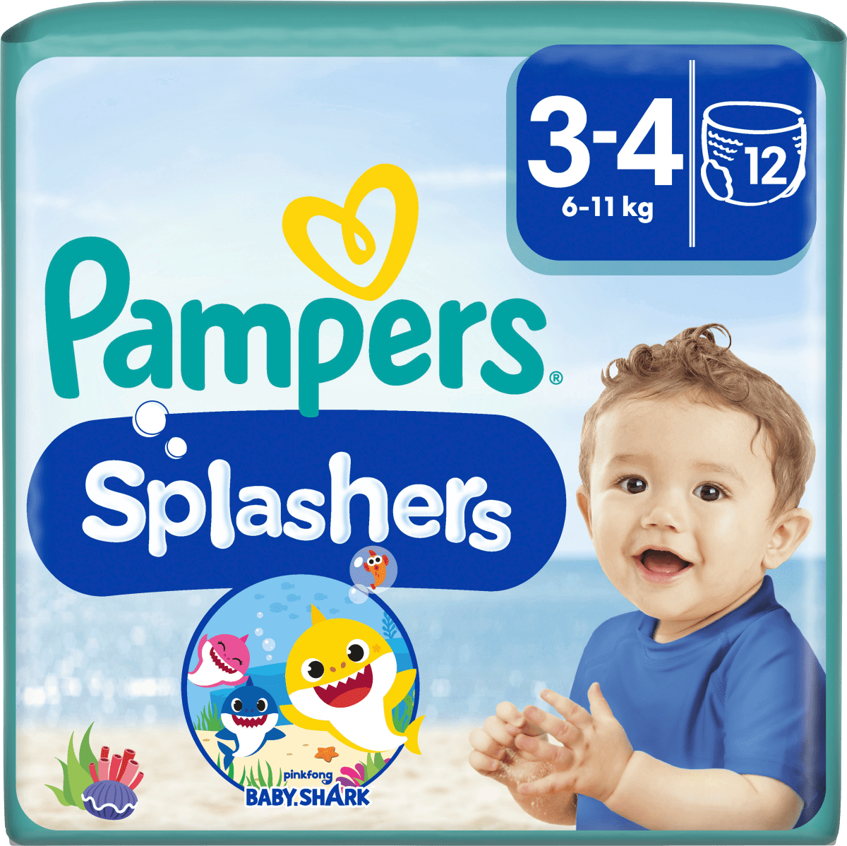 Schwimmwindeln Splashers Gr.3-4 (6-11 kg), 12 St
