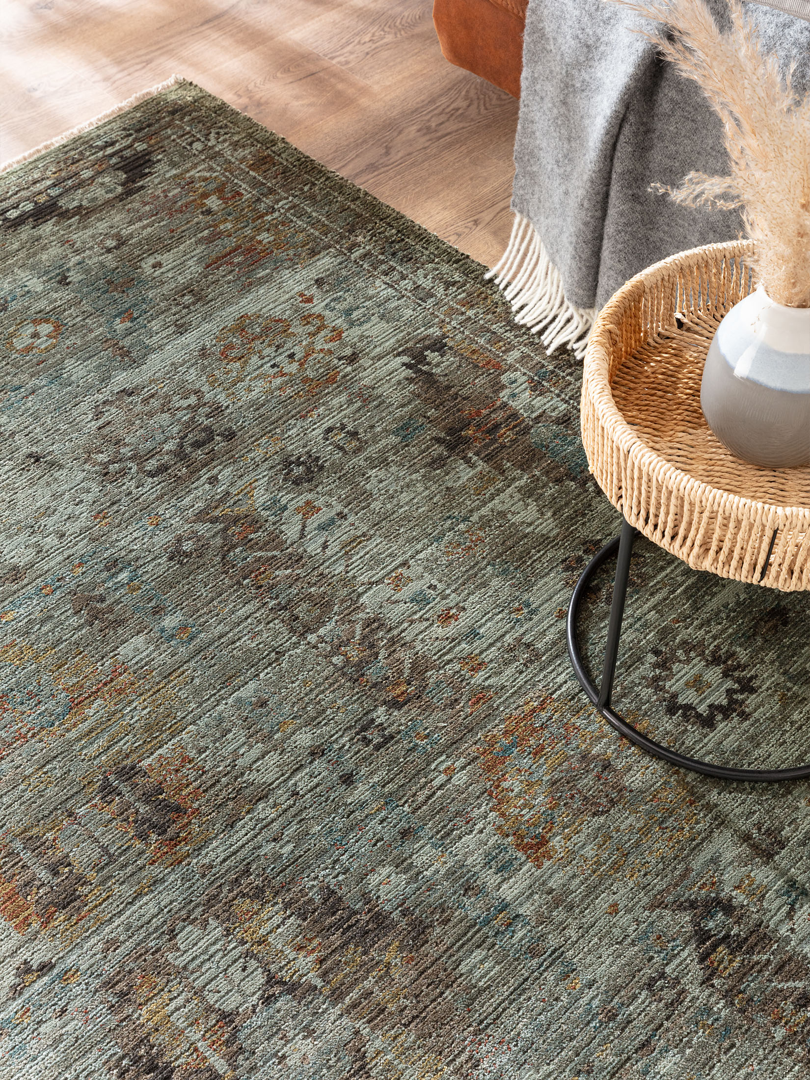 Saldala Vintage-Teppich, Dark-Green