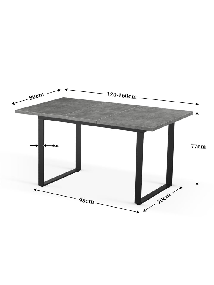 B&D Home 5-tlg. Set: Essgruppe Silas in Betonoptik günstig kaufen onesize
