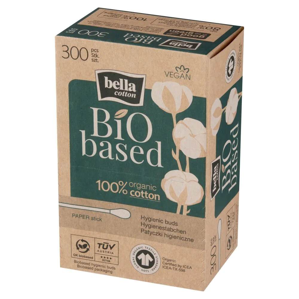 Χάρτινα στικ Bella Cotton BIO-Based 300 τεμ.