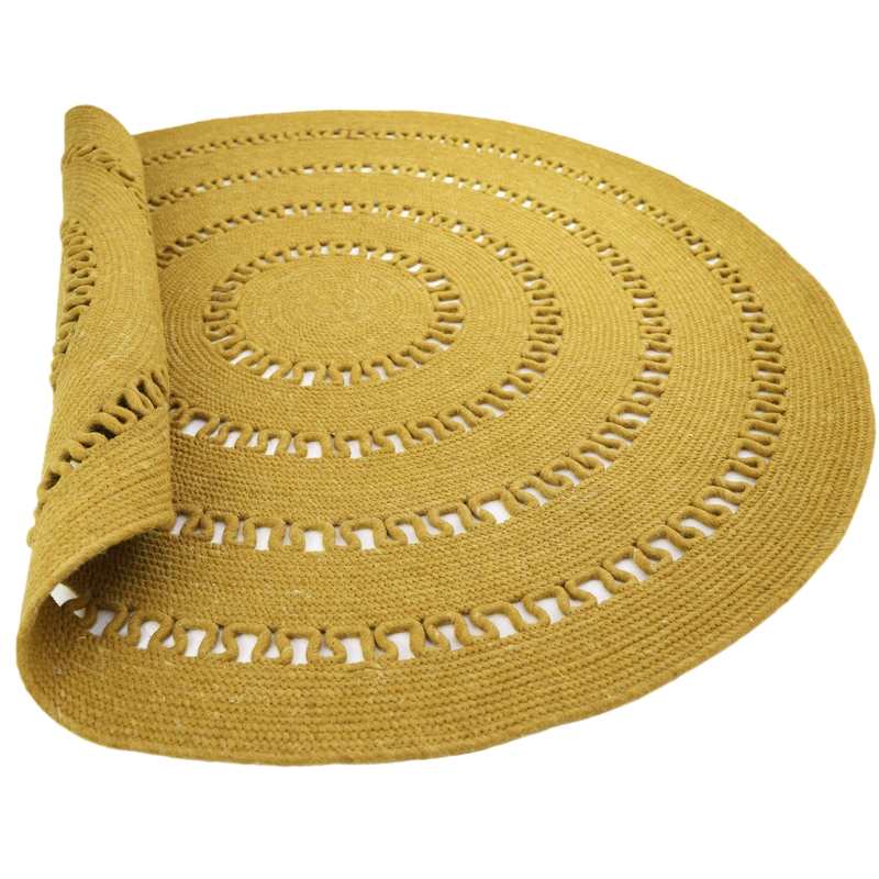 Tapis laine feutrée ajourée BIBEK
