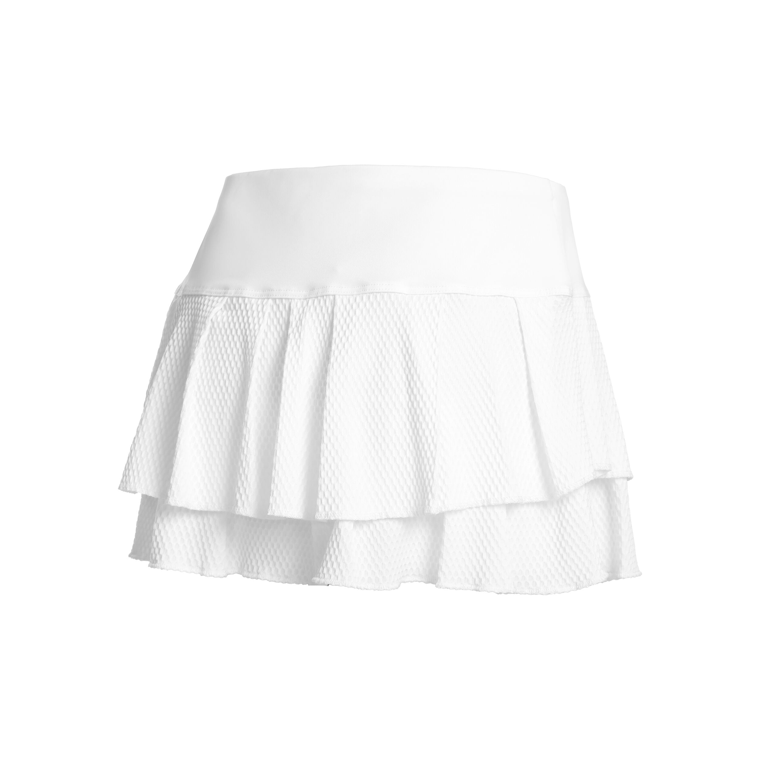 Wavy Pleat Tier Rock Damen - Weiß