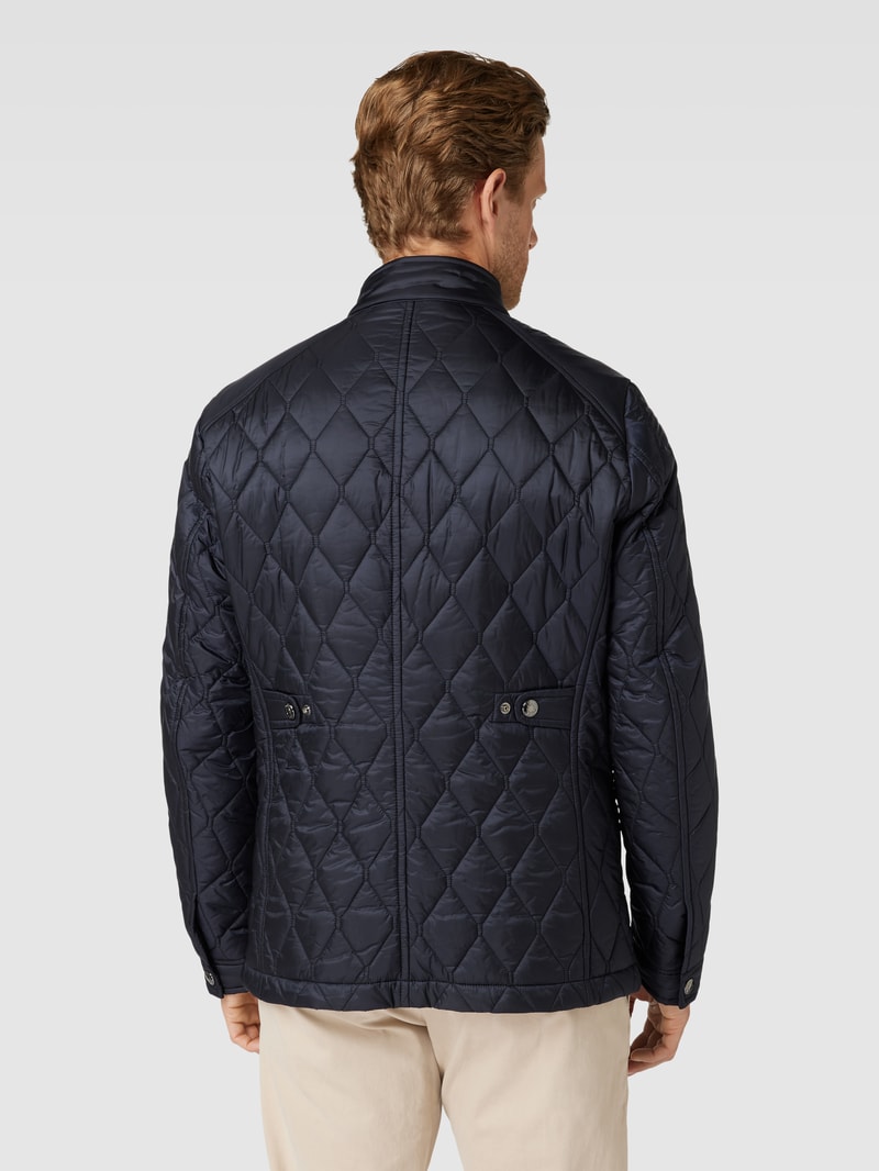 Steppjacke mit Stehkragen Modell 'Clayson' in marineblau