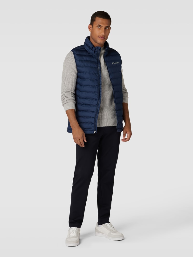 Steppweste mit Stehkragen Modell 'Powder' in marineblau