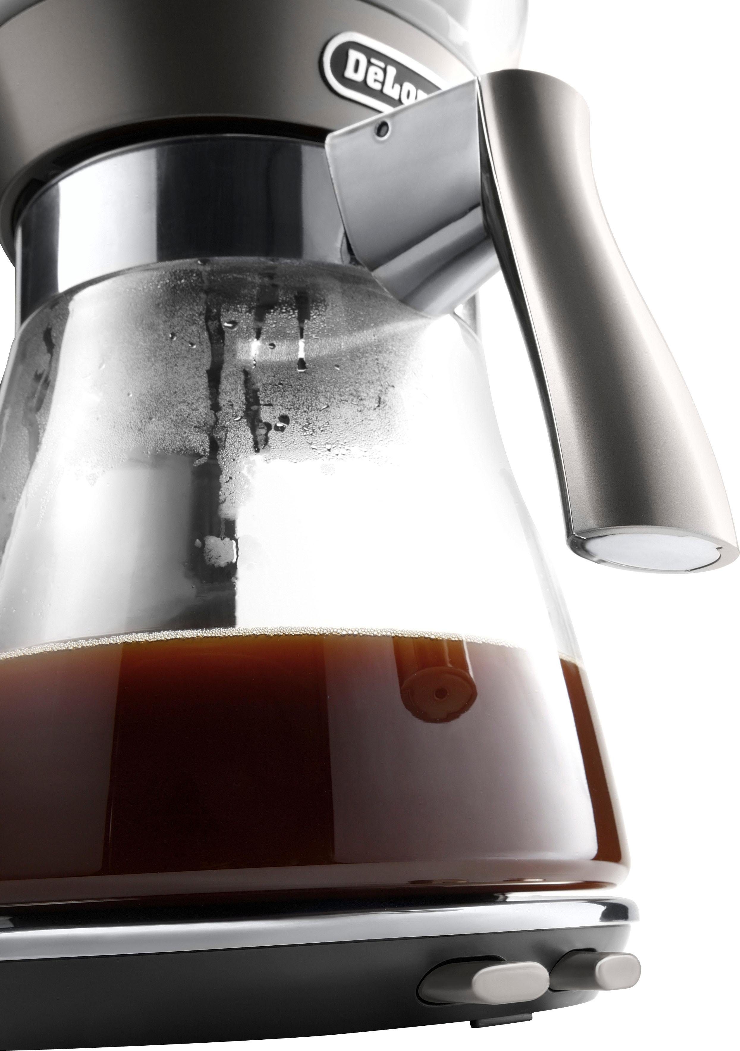De'Longhi Filterkaffeemaschine Clessidra ICM 17210, 1,25l Kaffeekanne, Papierfilter, nach zertifiziertem ECBE Standard