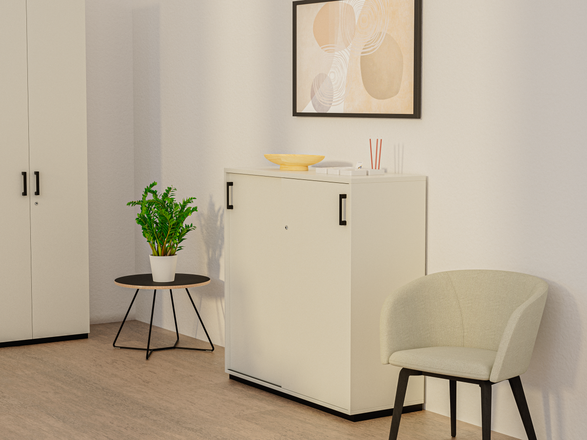 Schiebetürenschrank K40 White Grey