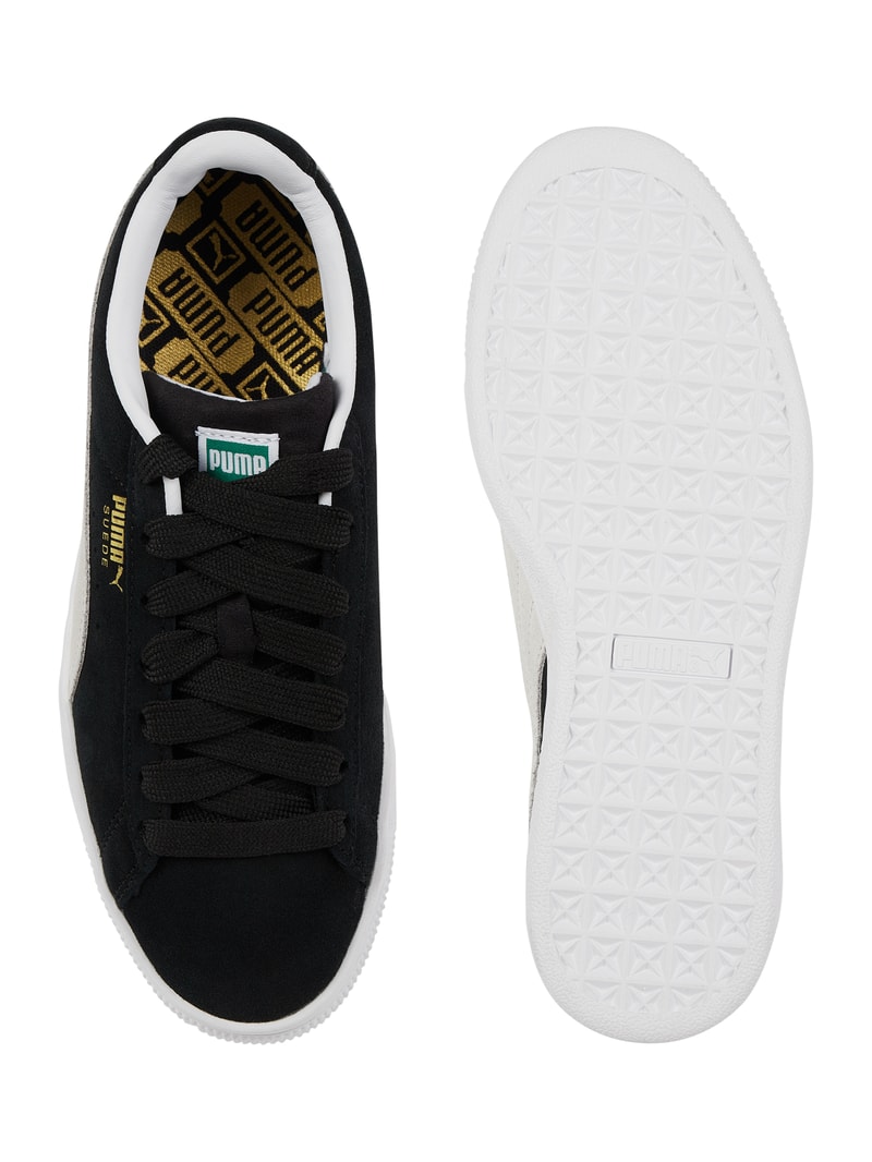 Sneaker aus Leder Modell 'Classic' in schwarz