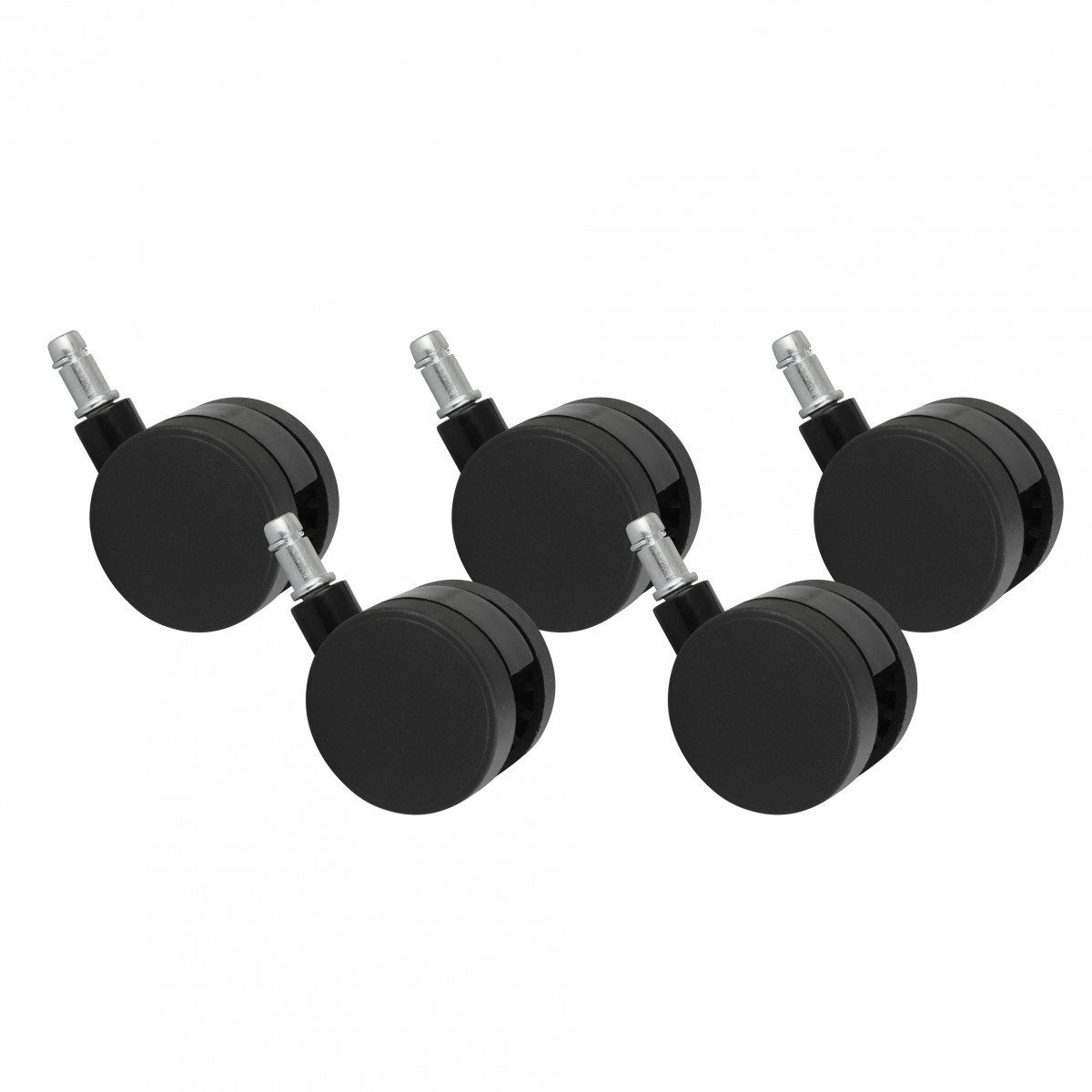 KADIMA DESIGN Stuhlrolle Premium Bürostuhlrollen aus Polyurethan in Schwarz (5er Pack)
