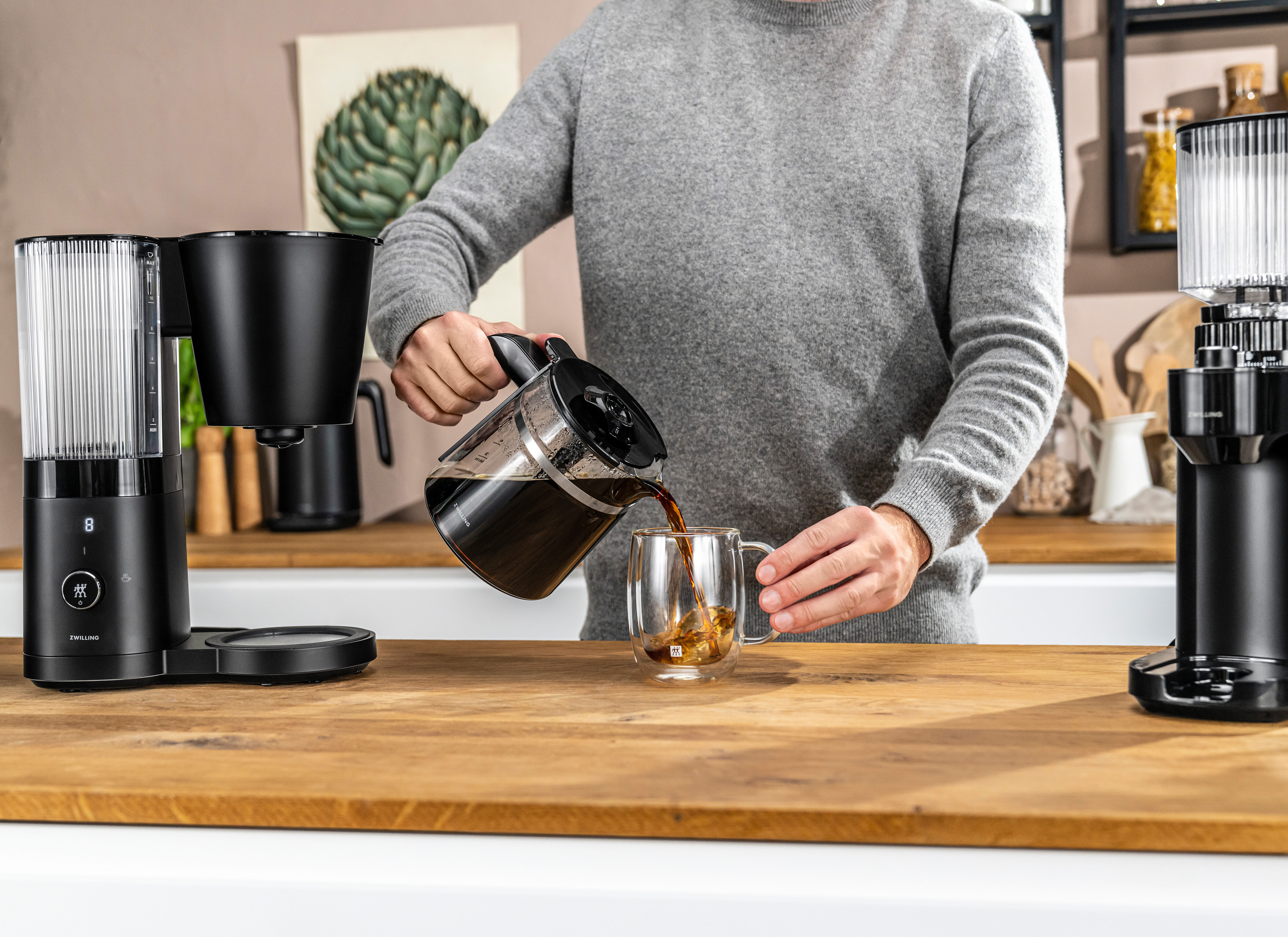 Kaffee-Set 2 tlg., Schwarz