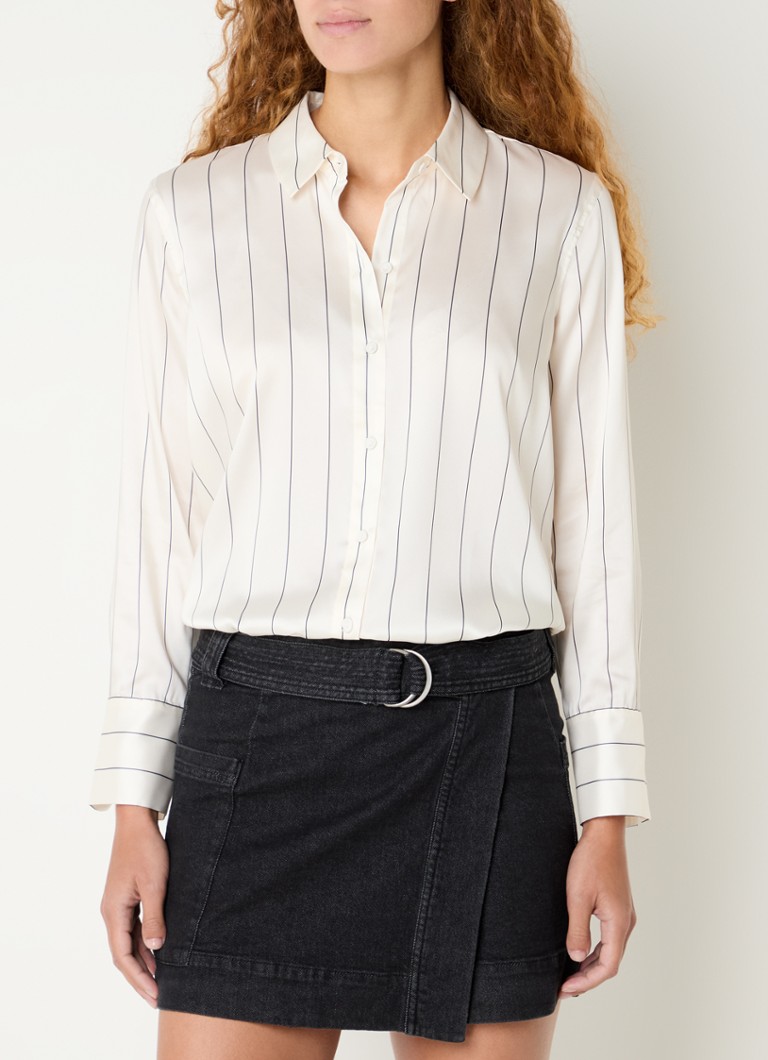 Blusa Rails Saige em cetim com estampa listrada