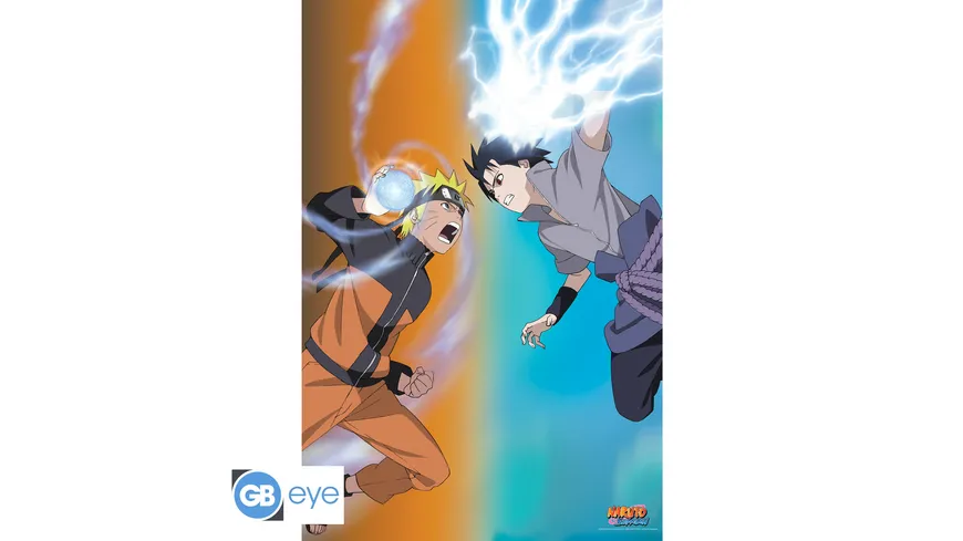 NARUTO SHIPPUDEN - Poster Maxi 91.5x61 - Naruto vs Sasuke