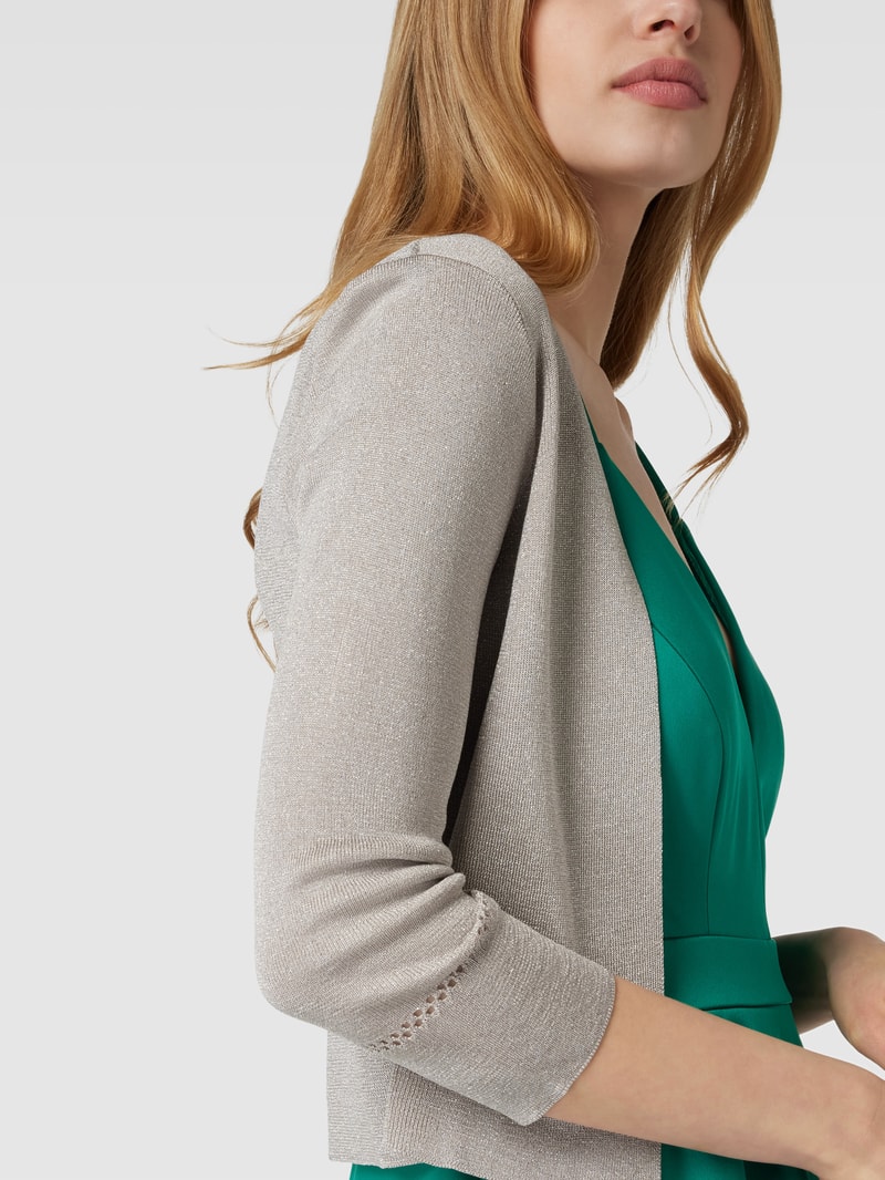 Cocktailjacke mit Effektgarn in beige