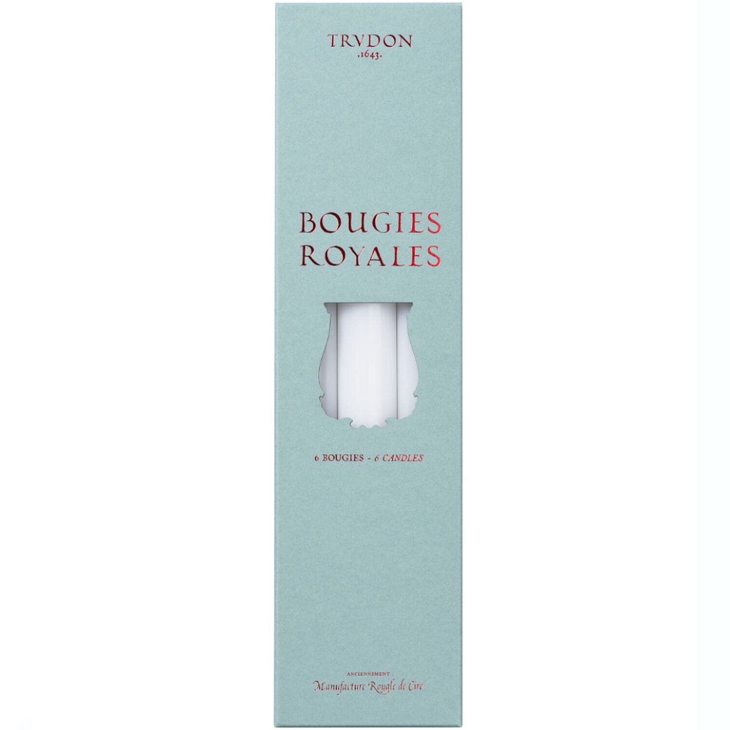 Trudon Bougies Royales Chandelles Blanc x6