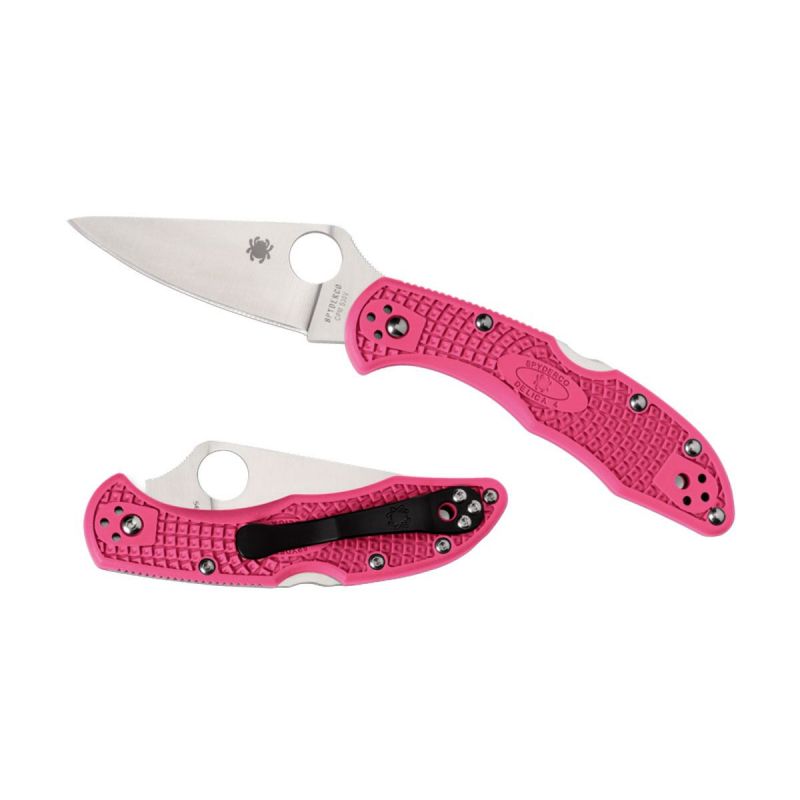 Spyderco Delica 4 FRN Pink Plain C11FPPNS30V