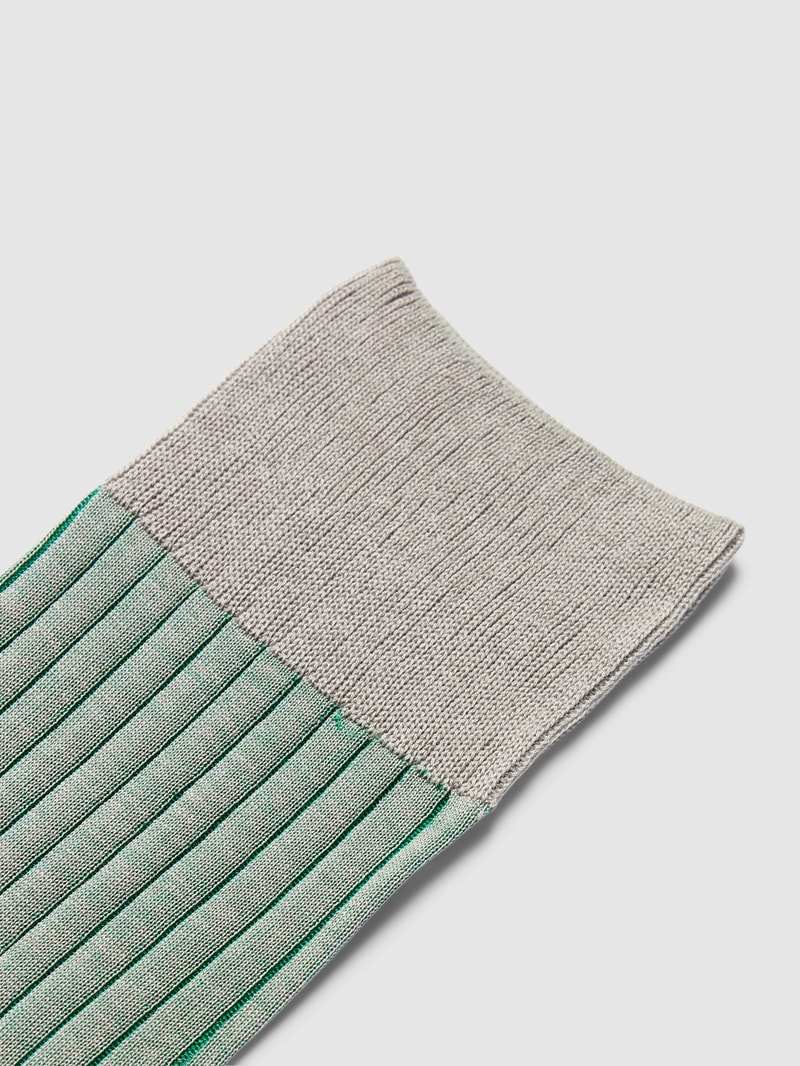 Socken mit elastischem Rippenbündchen Modell 'SHADOW' in hellgrau