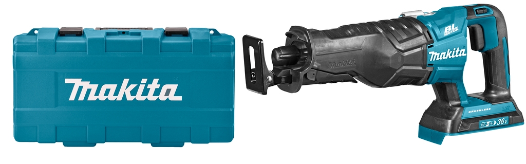 Makita DJR360ZK 2 x ferăstrău circular cu perii de 18V, fără baterii și încărcător