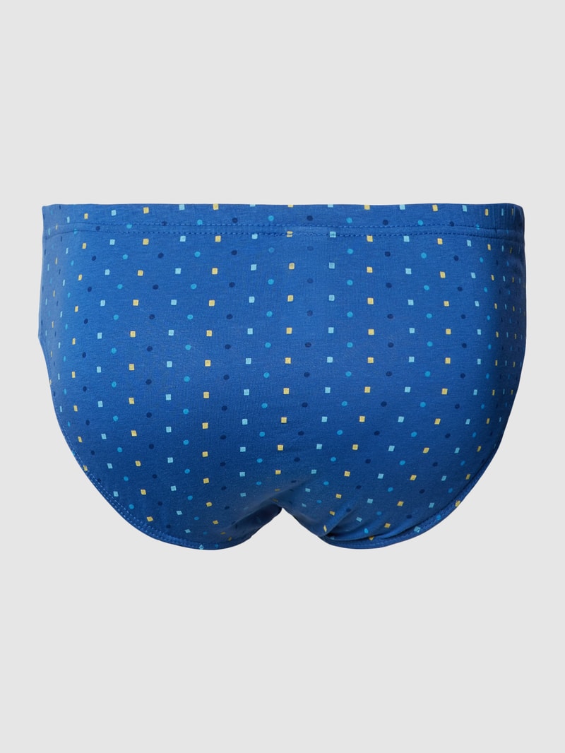 Slip mit Allover-Muster Modell 'X-LASTIC' in blau