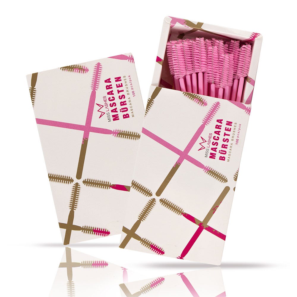 Miss Lashes Mascarabürsten rosa 100 Stück