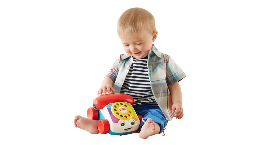 Fisher-Price Plappertelefon, Baby Spielzeug-Telefon, Nachzieh-Spielzeug, Nachziehtier