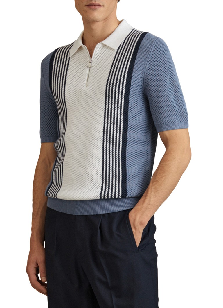 Polo Reiss Berlin slim fit com meio zíper
