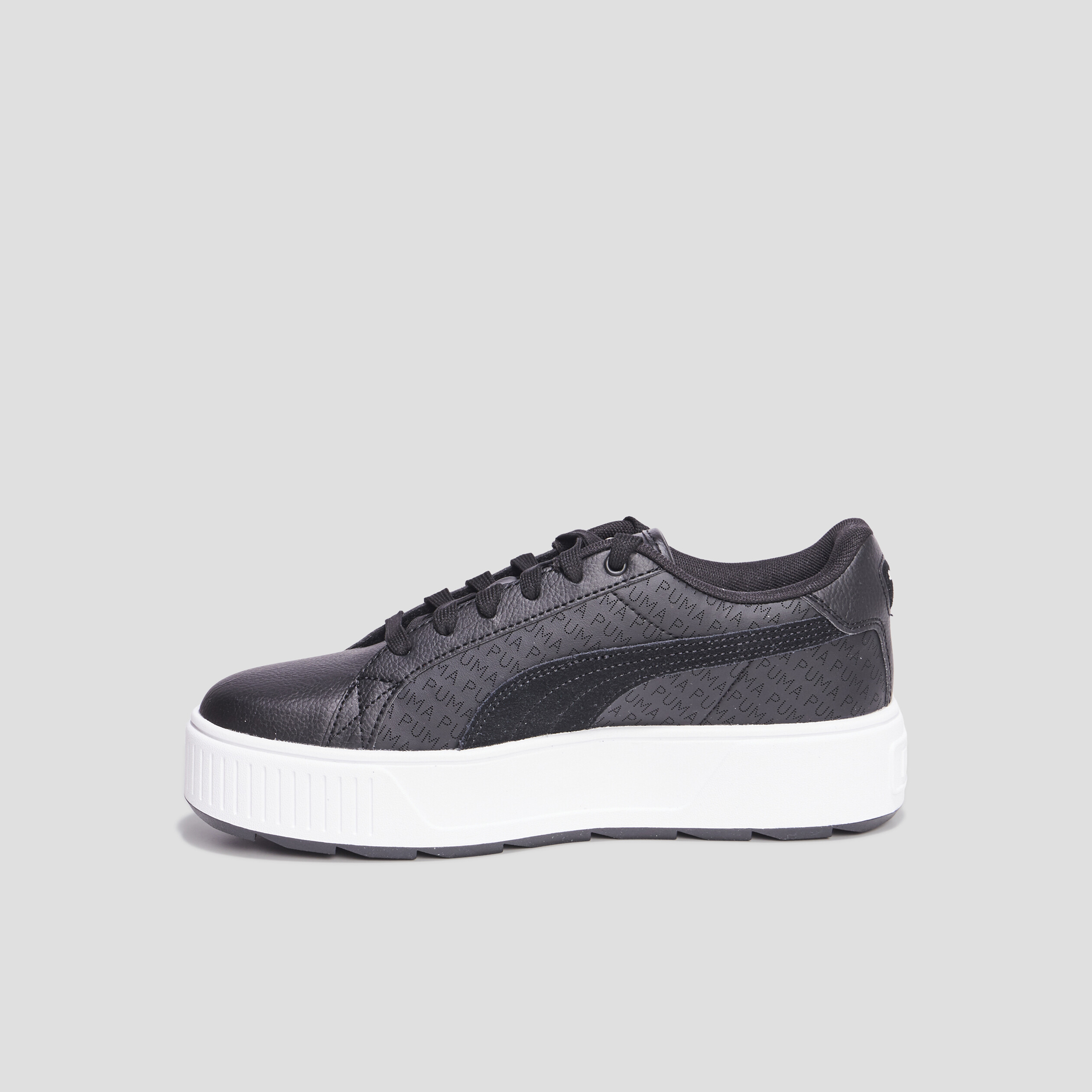 Tennis à plateformes en cuir Puma Karmen noir femme | La Halle