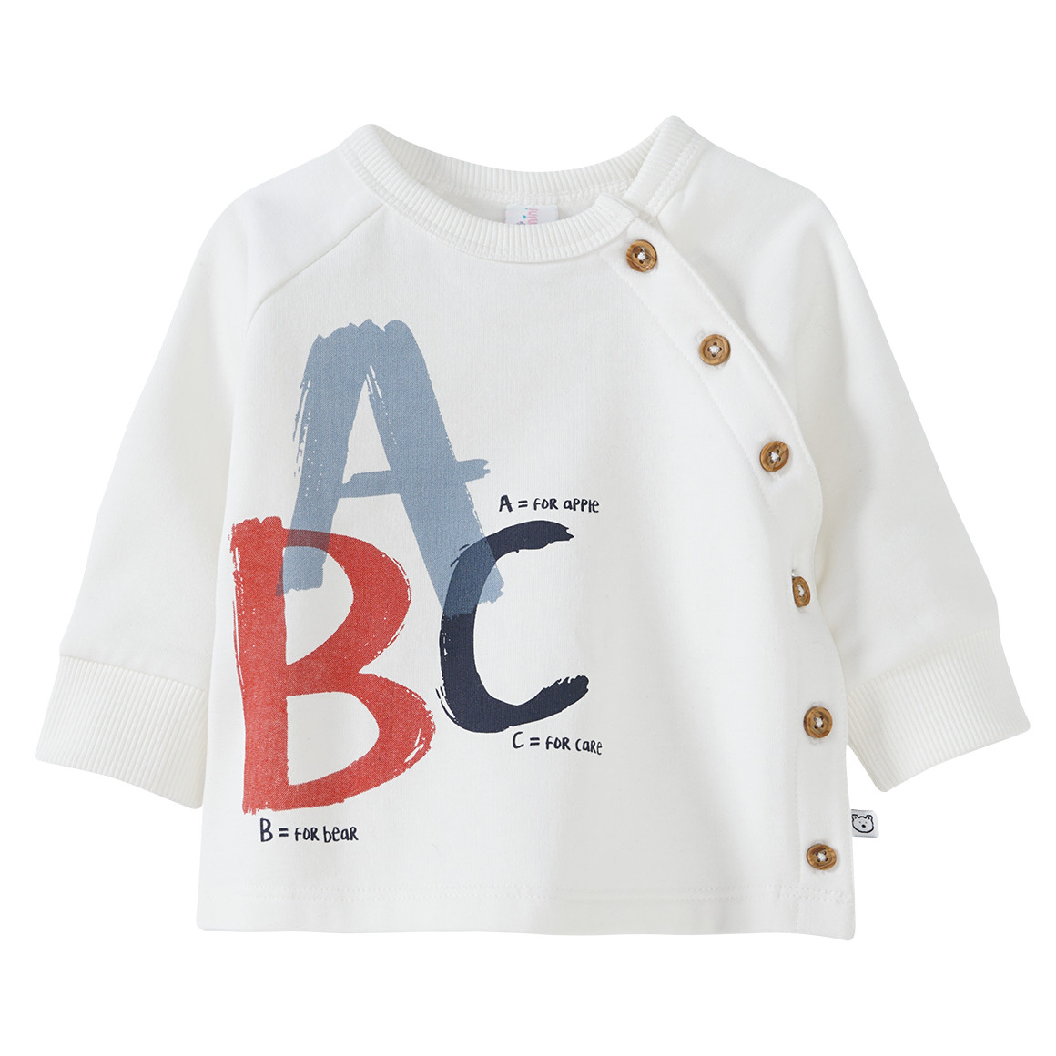 Newborn Langarmshirt mit ABC-Print