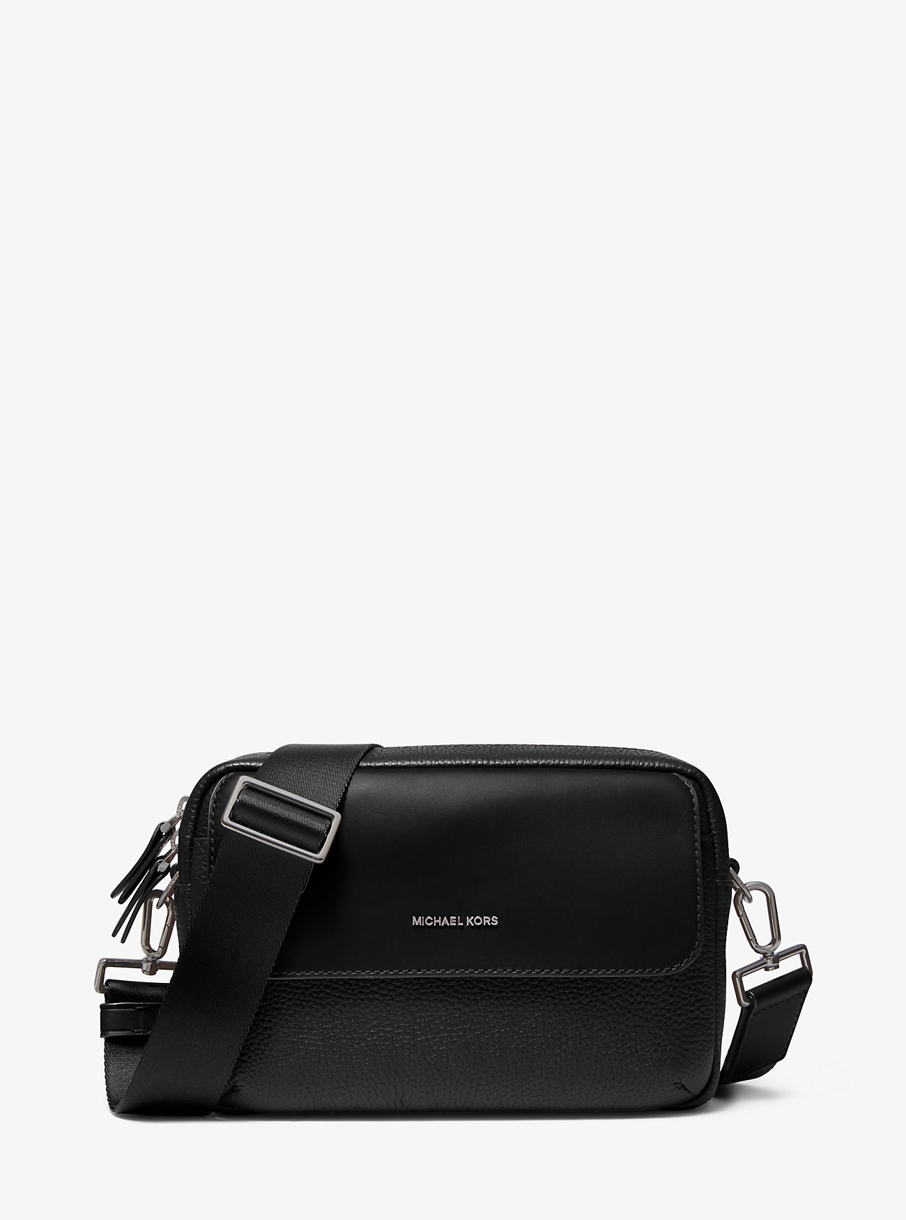 Hudson Pebbled Skinnveske - SVART