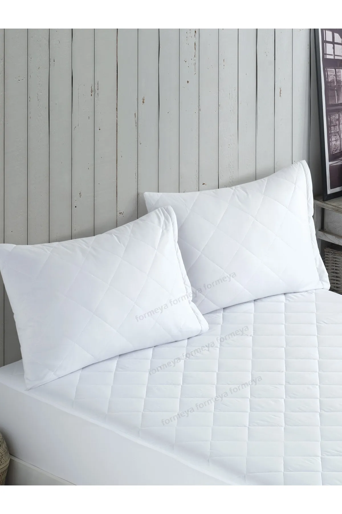 Formeya  Gesteppter Kissenschutz 50*70cm Matratzenbezug 2 Stück