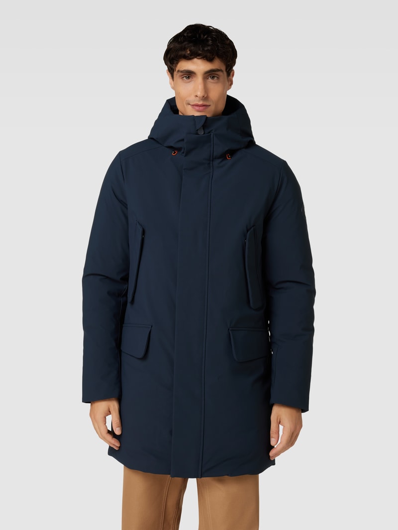 Jacke mit Kapuze Modell 'WILSON' in marineblau